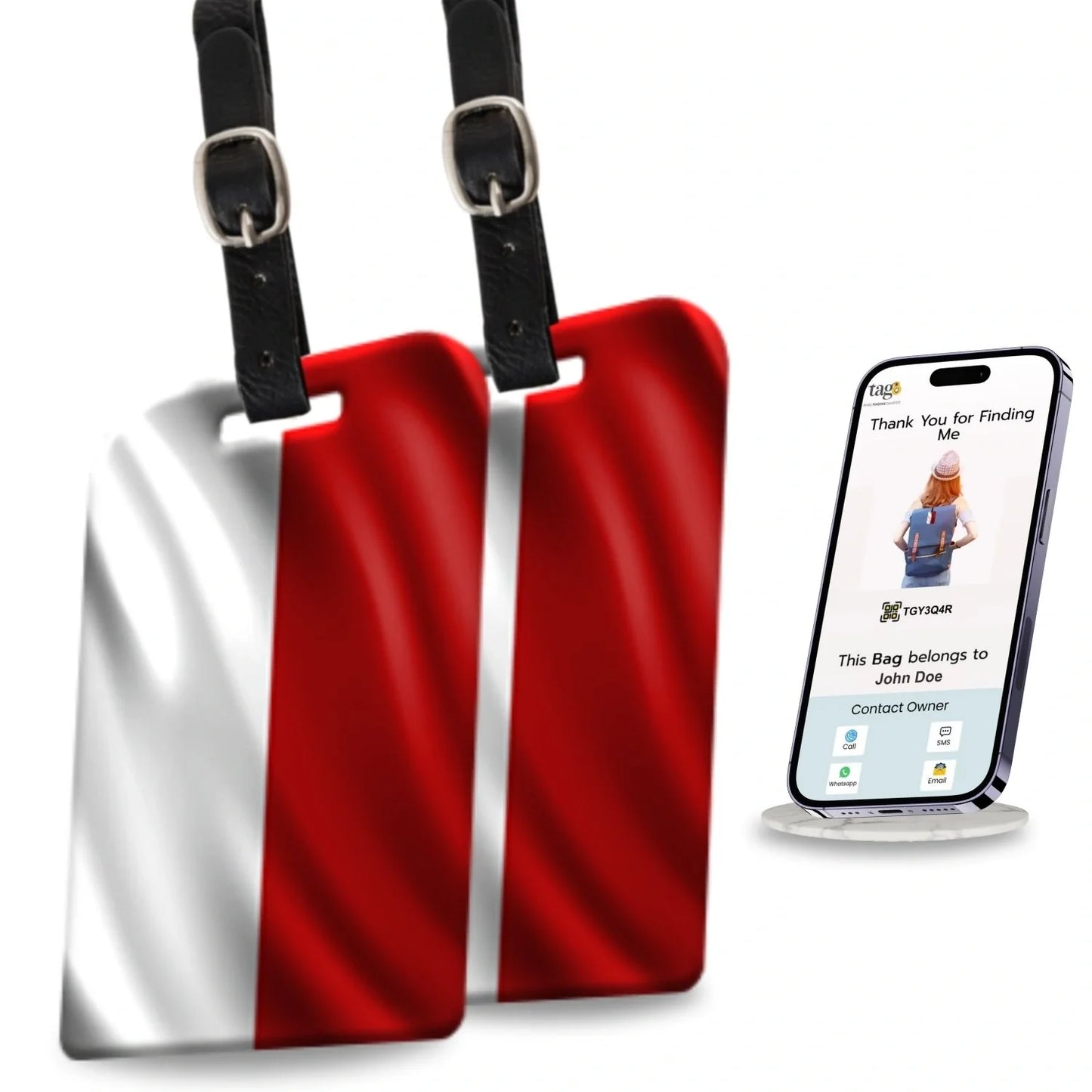 Smart Bag Security Tag - Monaco [Pack 2]-0