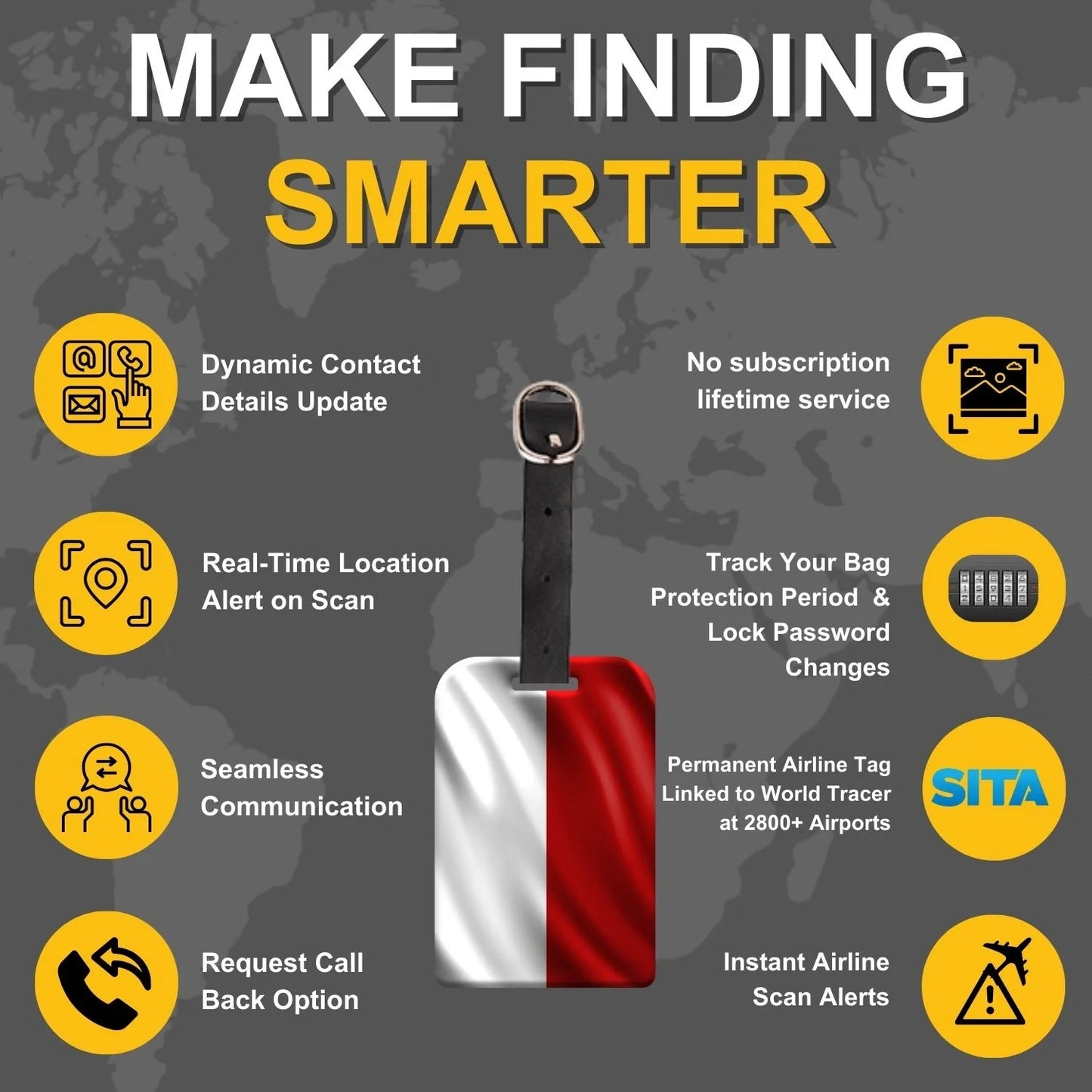 Smart Bag Security Tag - Monaco [Pack 2]-3