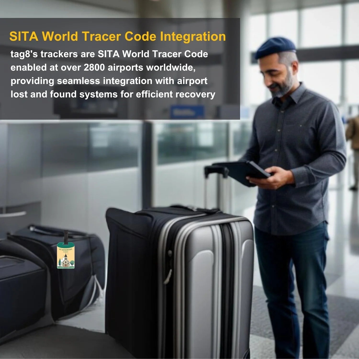 Smart Bag Security Tag - ST. Augustine FL [Pack 2]-4