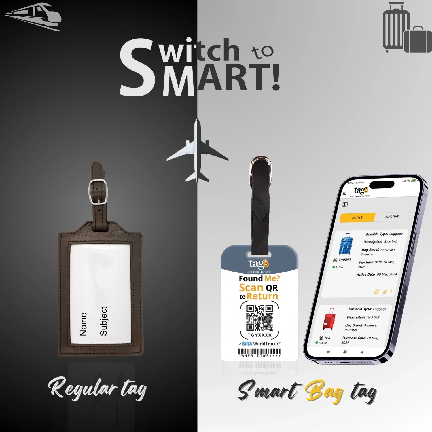 Smart Bag Security Tag - San Francisco  [Pack 2]-1
