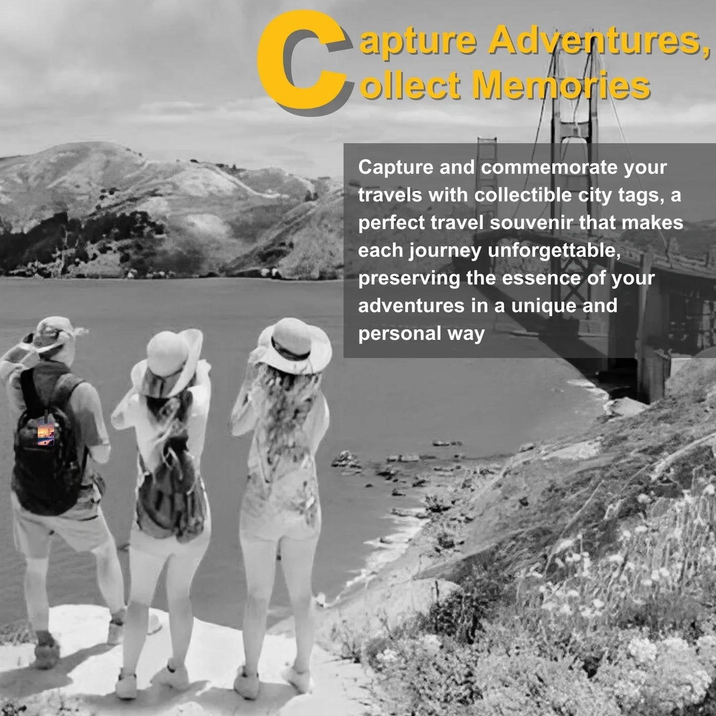 Smart Bag Security Tag - San Francisco  [Pack 2]-2